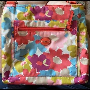 Floral Orange Blue Coach Purse